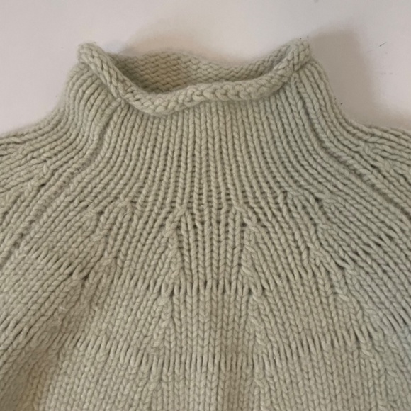 Vintage Chunky Knit Express Wool Angora Roll Neck Sweater, Womens XL 90's Japan - Picture 4 of 9